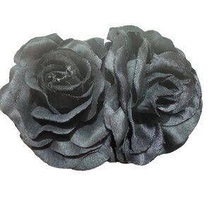 Black Rose Hair Clips Set Of 2 By Wink Accessories For Women